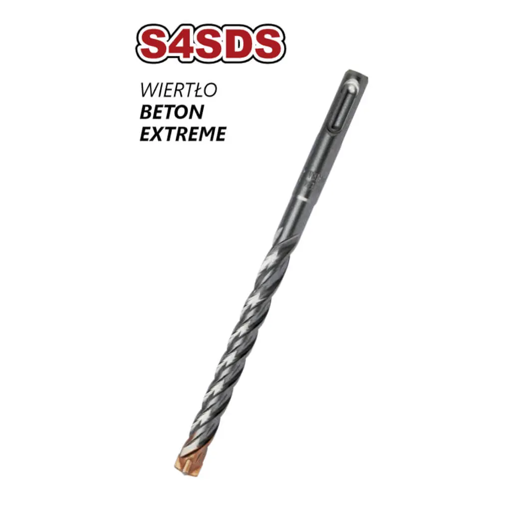 Wiertła do betonu zbrojonego Hammer Plus Drill S4SDS